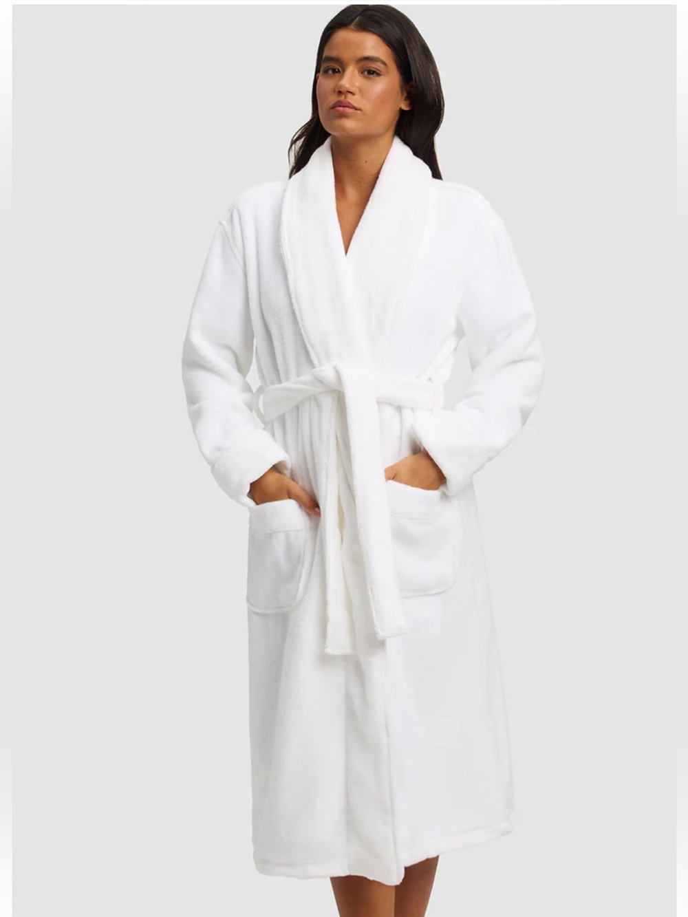 Cozy Earth Luxe Bath Robe White . Size M